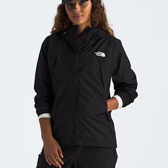 The North Face Black Antora Outdoor Utility Rain Windbreaker Jacket - Picture 1 of 7